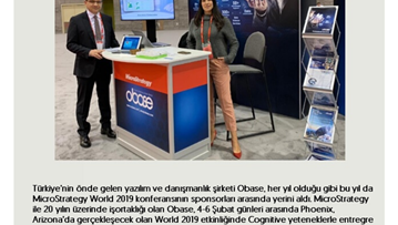 Obase, MicroStrategy World 2019 Konferansında.