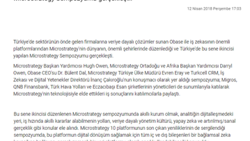 MicroStrategy Sempozyumu Bir Kez Daha İstanbul’da!